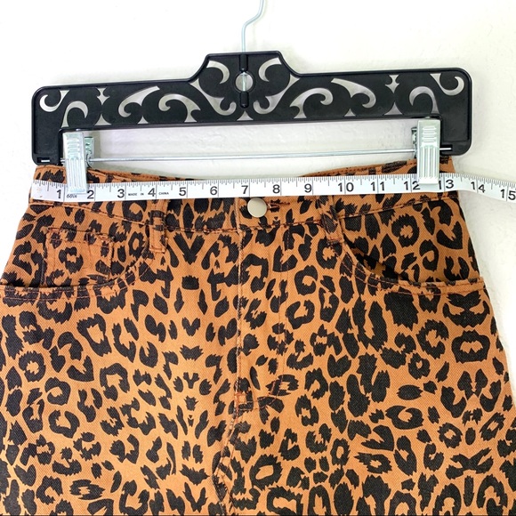 SHEIN cheetah print denim mini skirt size s - Picture 7 of 8